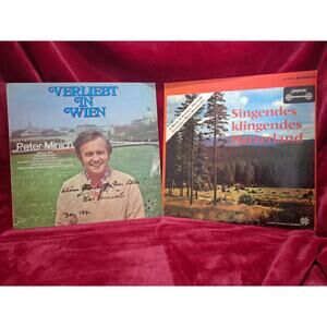 German Vinyl Lot 2 LPs – Verliebt in Wien + Harzerland – VG+/EX